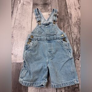 Vintage Class Club Overalls Shortalls Jean Denim Jorts  Toddler 4T 90’s